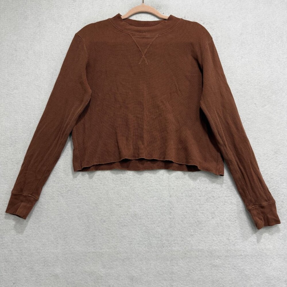 Brown Long Sleeve Women's Top